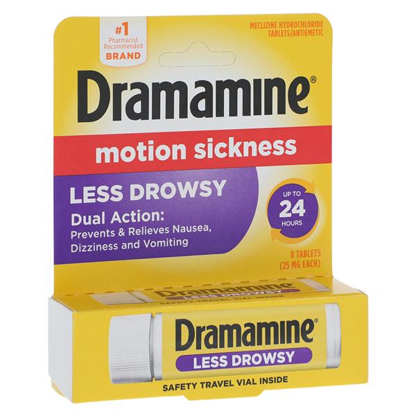 Dramamine Less-Drowsy Tablets 25mg 8/Box, 48 BX/CA