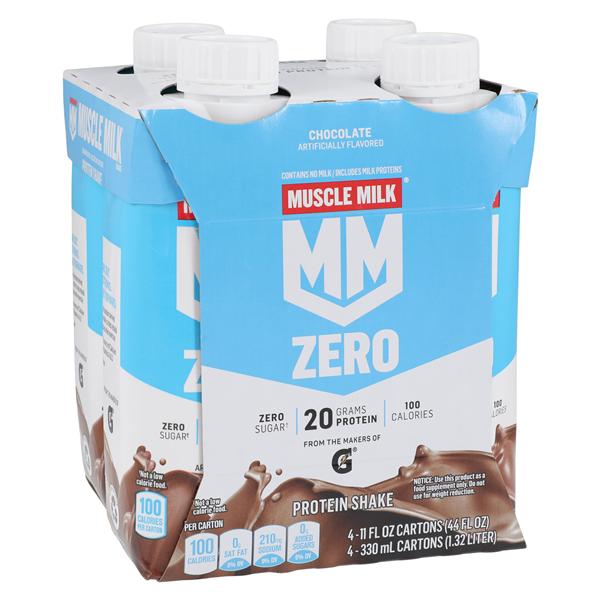 Muscle Milk Protein Shake 100 Calorie Chocolate 11oz Bottle 12/Ca