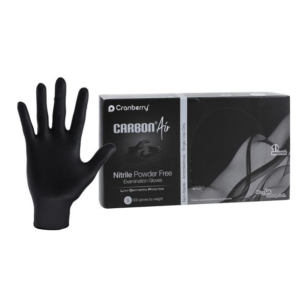Carbon Air Nitrile Exam Gloves Small Standard Black Non-Sterile