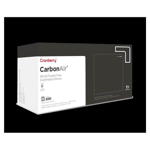Carbon Air Nitrile Glove Gloves X-Large Black Non-Sterile