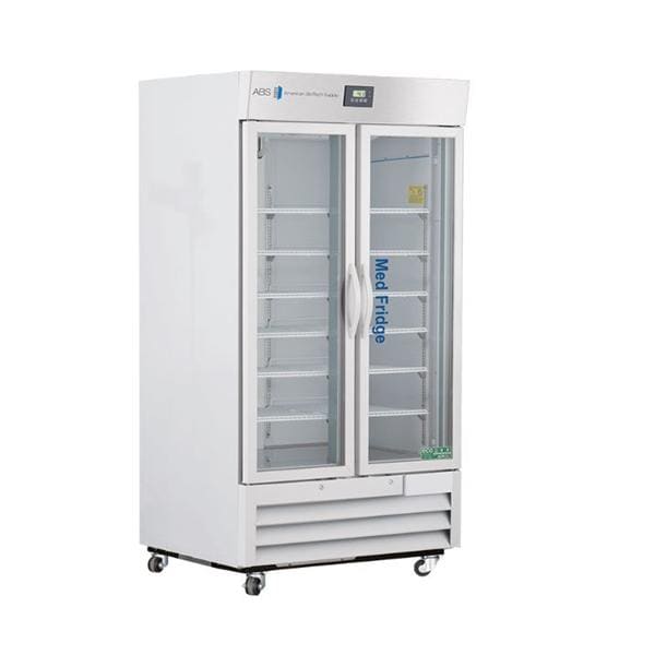 Pharmacy Refrigerator 36 Cu Ft 2 Glass Doors 2C-8C Cycle Defrost...
