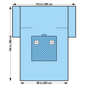 116x88x144" Sterile Bilateral Limb Drape