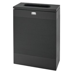 Can Trash Silhouette Steel Hinged Retainer Bands Fire-Safe w/ Leg Levelers Ea