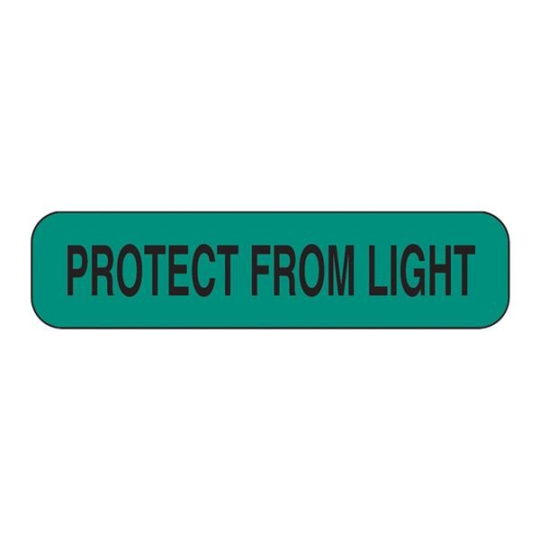 Lab Label Protect From Light Dark Green Black 1-5/8x3/8" 1000/Pk
