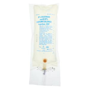 IV Solution Dextrose 5%/Sodium Chloride 0.9% 1000mL Bag Ea, 12 EA/CA