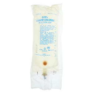 IV Solution Sodium Cholride 9% 1000mL Bag Container 12/Ca