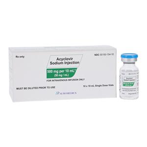 Acyclovir Sodium Injection 50mg/mL SDV 10mL 10/Package