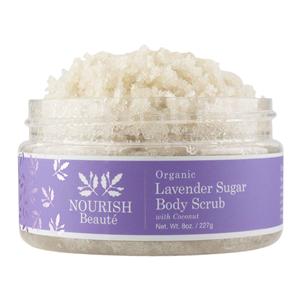 Nourish Beaute Sugar Scrub Lavender Organic Body 8oz/Jr