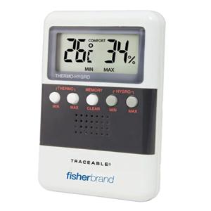 Fisherbrand Laboratory Thermometer/Hygrometer ABS Plastic 0 to 50C Ea