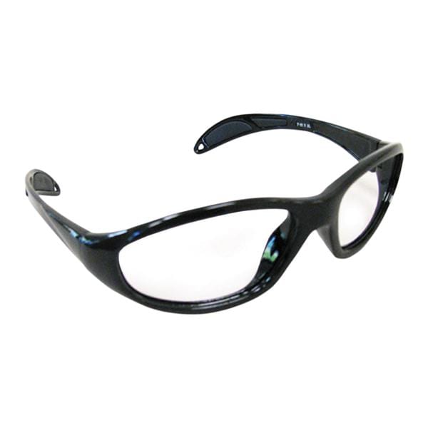 Glasses Safety UltraLite Medium / Large Plano Black Ea