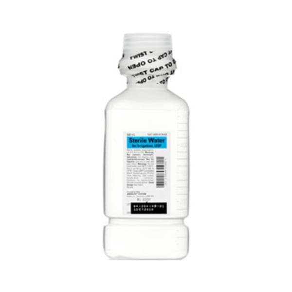 Irrigation Solution Sterile Water 500mL Bottle Ea, 24 EA/CA