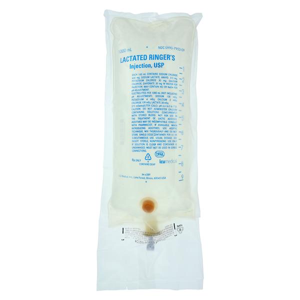 Injectable Solution Lactated Ringers 1000mL Flexible Container Ea, 12 EA/CA