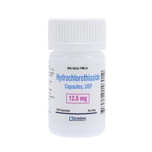 Hydrochlorothiazide Capsules 12.5mg Bottle 100/Bottle Each