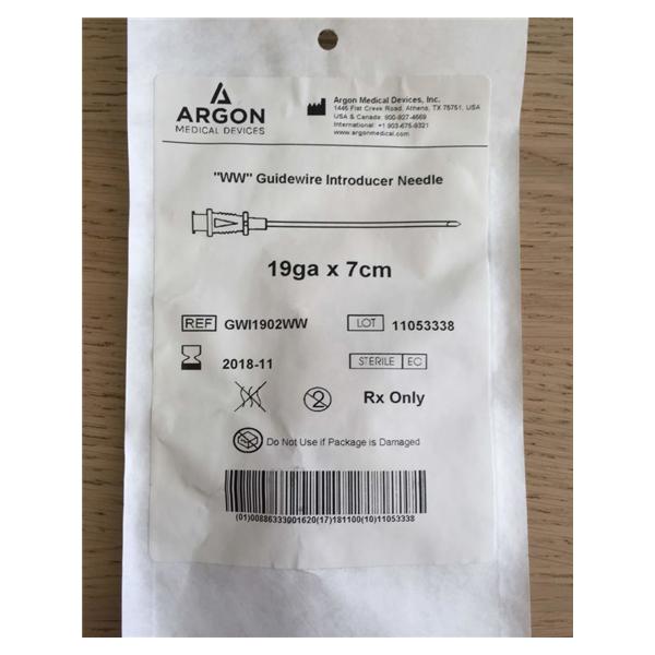 Introducer Needle 19 Gauge Sterile Single Patient Use For Guidewi...