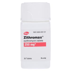 Zithromax Tablets 250mg Bottle 30/Bottle Each