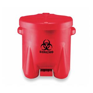 Biohazard Waste Container 18x22x18" Red Polyethylene Ea