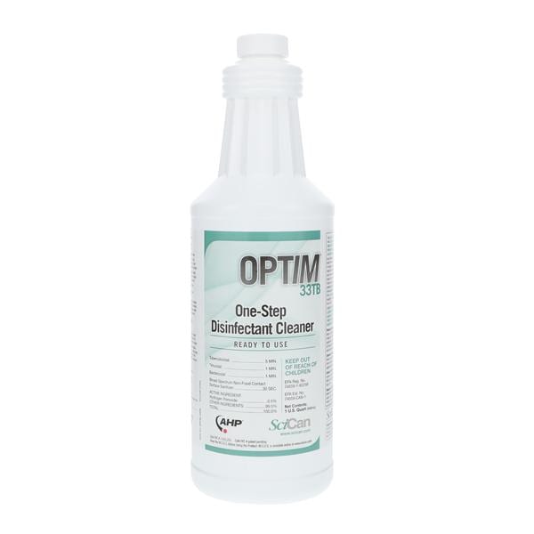 Cleaner & Disinfectant Surface Liquid Optim 33 TB Bottle 32 oz Ea...