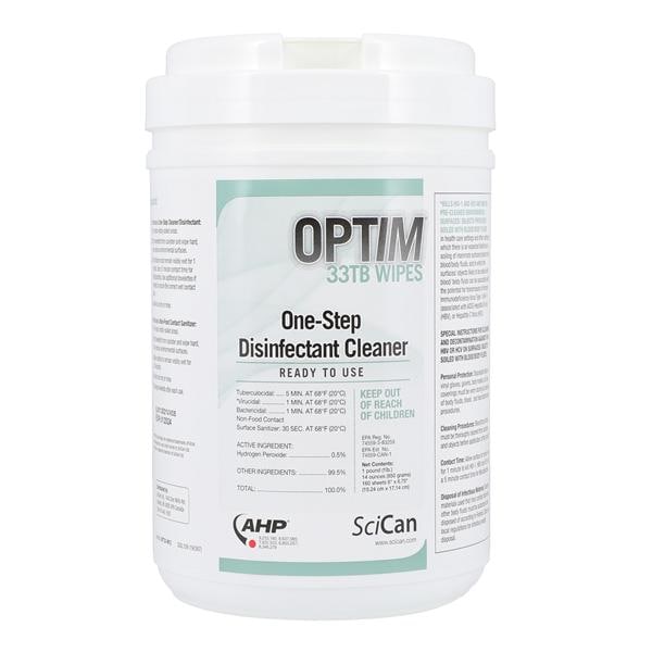 Disinfectant Surface Wipe Optim 33 TB 6 in x 7 in Canister 160/Ca...