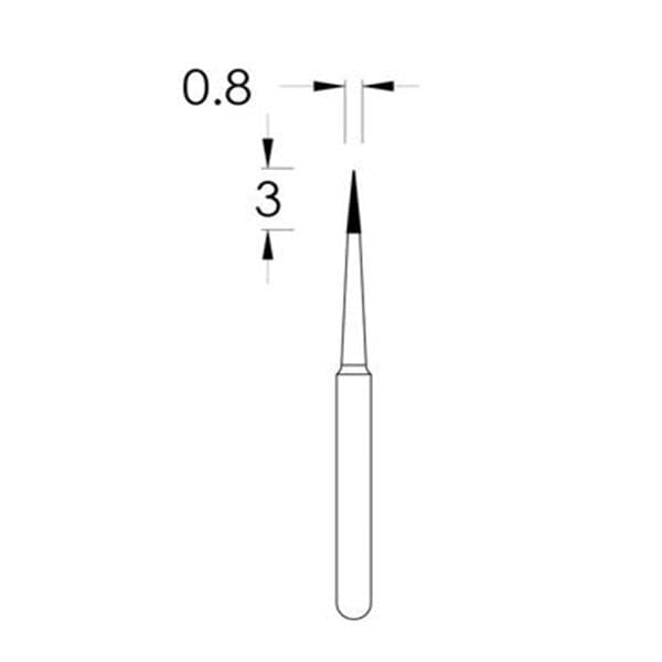 Spring Diamond Bur Single Use Friction Grip 1310.3XF Extra Fine 25/Pk