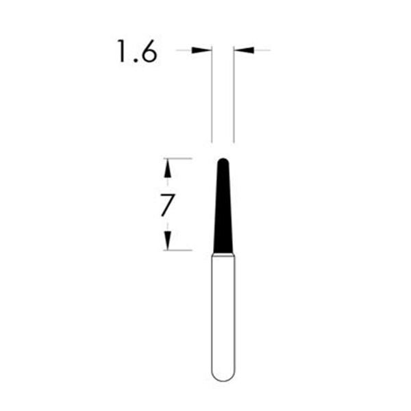 Spring Diamond Bur Single Use FGSS S772.7SC Super Coarse 25/Pk
