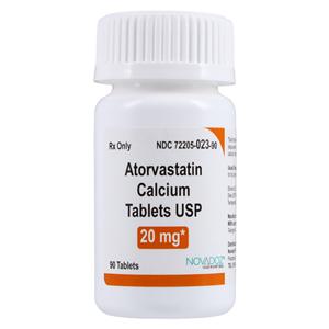 Atorvastatin Calcium Tablets 20mg Bottle 90/Bottle Each