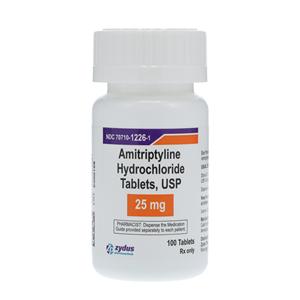 Amitriptyline HCl Tablets 25mg Bottle 100/Bottle Each