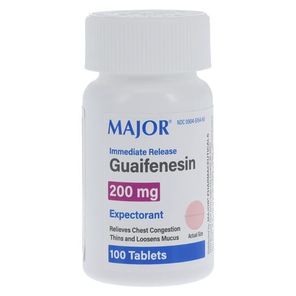 Guaifenesin IR Tablets 200mg 100/Bottle