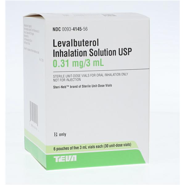 Levalbuterol Inhalation Solution 0.31mg/3mL Vial 3mL 30/Package