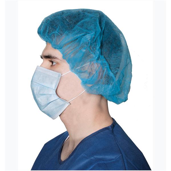 Bouffant Cap One Size Fits Most Blue Non Sterile Disposable Not M...