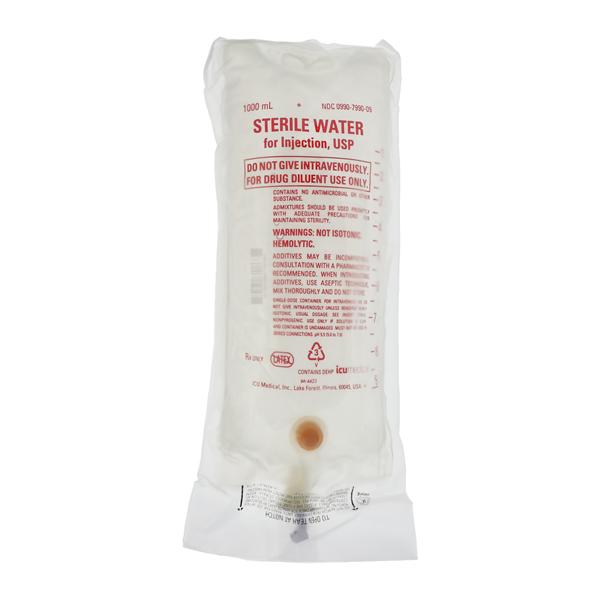 Injectable Sterile Water Sterile Water 1000mL Bag Ea, 12 EA/CA