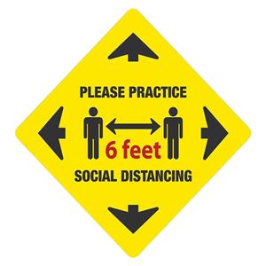 Please Practice Social Distancing Sign Each