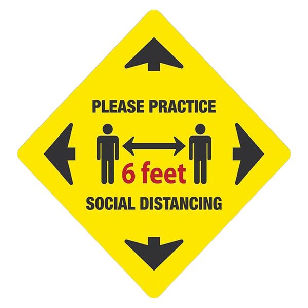 Please Practice Social Distancing Sign Each