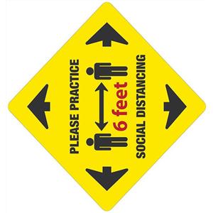 Please Practice Social Distancing Sign Each