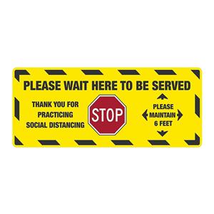 Wait Here To Be Served Sign Each