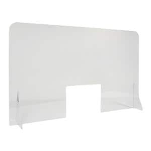 Barrier Safety Sneeze Guard 3.3 Feet x 2 Feet Clear Ea