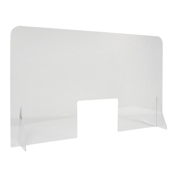 Barrier Safety Sneeze Guard 3.3 Feet x 2 Feet Clear Ea