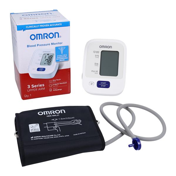3 Series Blood Pressure Monitor Pocket Black/White Upper Arm Digital Display Ea