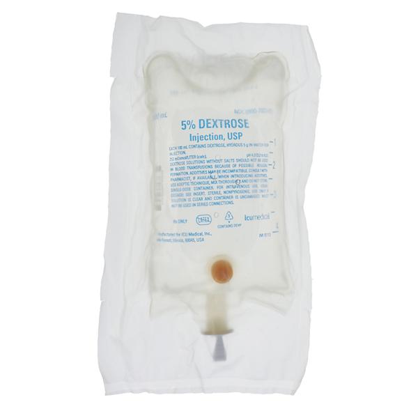 Injectable Solution Dextrose 5%/Water 500mL Bag DEHP-Free Not Mad...