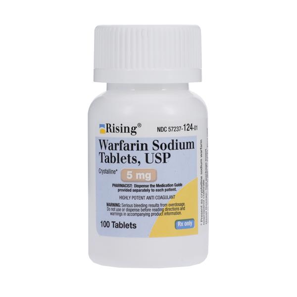 Warfarin Sodium Tablets 5mg Bottle 100/Bottle Each