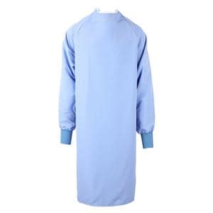 Apron Gown Unisex X-Large Ceil Blue All-Barrier Fabric Fluid Resi...
