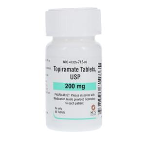 Topiramate Tablets 200mg Bottle 60/Bottle Each