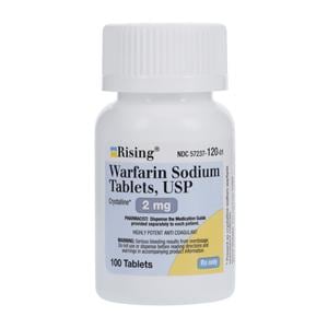 Warfarin Sodium Tablets 2mg Bottle 100/Bottle Each