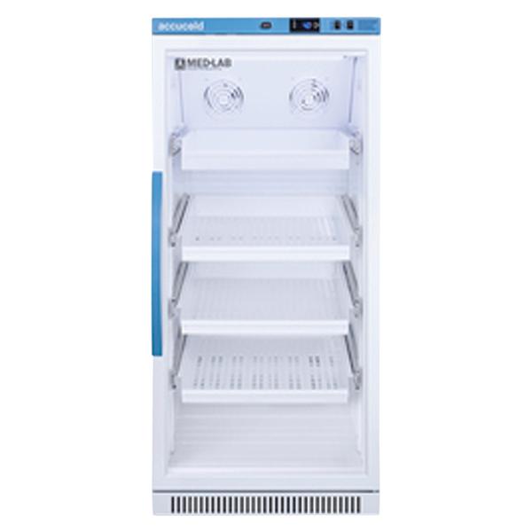 Accucold Laboratory Refrigerator 8 Cu Ft Glass Door 2 to 10C Ea