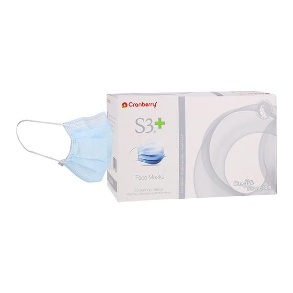 S3+ Earloop Face Mask ASTM Level 3 Blue 50/Box, 8 BX/CA