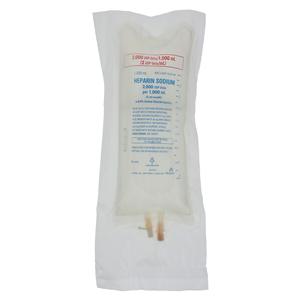 Heparin Sodium in 0.9% Sodium Chloride Injection 2U/mL Bag 1000mL 12/Package