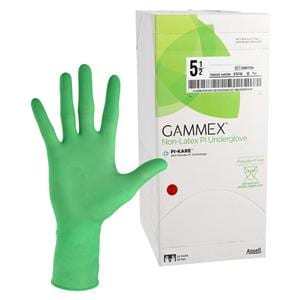 GAMMEX Non-Latex PI Underglove Polyisoprene Surgical Gloves 5.5 Green