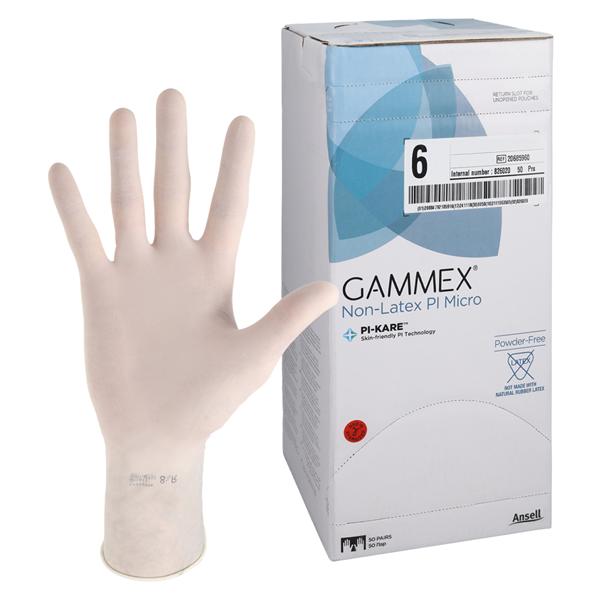 GAMMEX Non-Latex PI Micro Polyisoprene Surgical Gloves 6 White