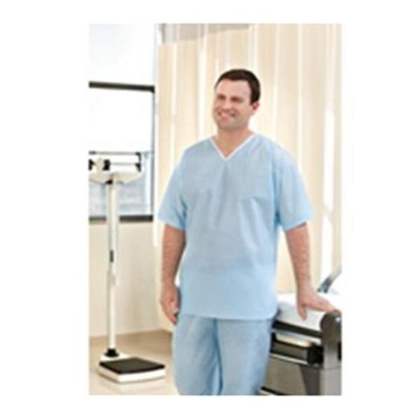 Scrub Pants 32 in x 42 in Light Blue X-Large Non Woven Disposable 30/Ca
