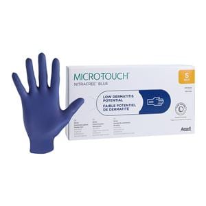 MICRO-TOUCH NitraFree Nitrile Exam Gloves Small Standard Blue Non-Sterile