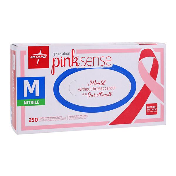 Nitrile Exam Gloves Medium Pink Non-Sterile, 10 BX/CA